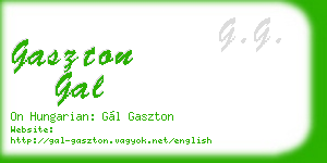 gaszton gal business card